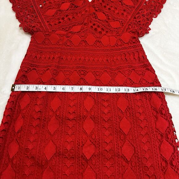 Lulu's Red Flutter Sleeve Bodycon Mini Dress - Picture 11 of 15